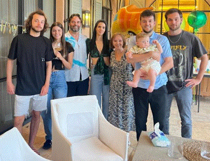 Jonathan David with his family.